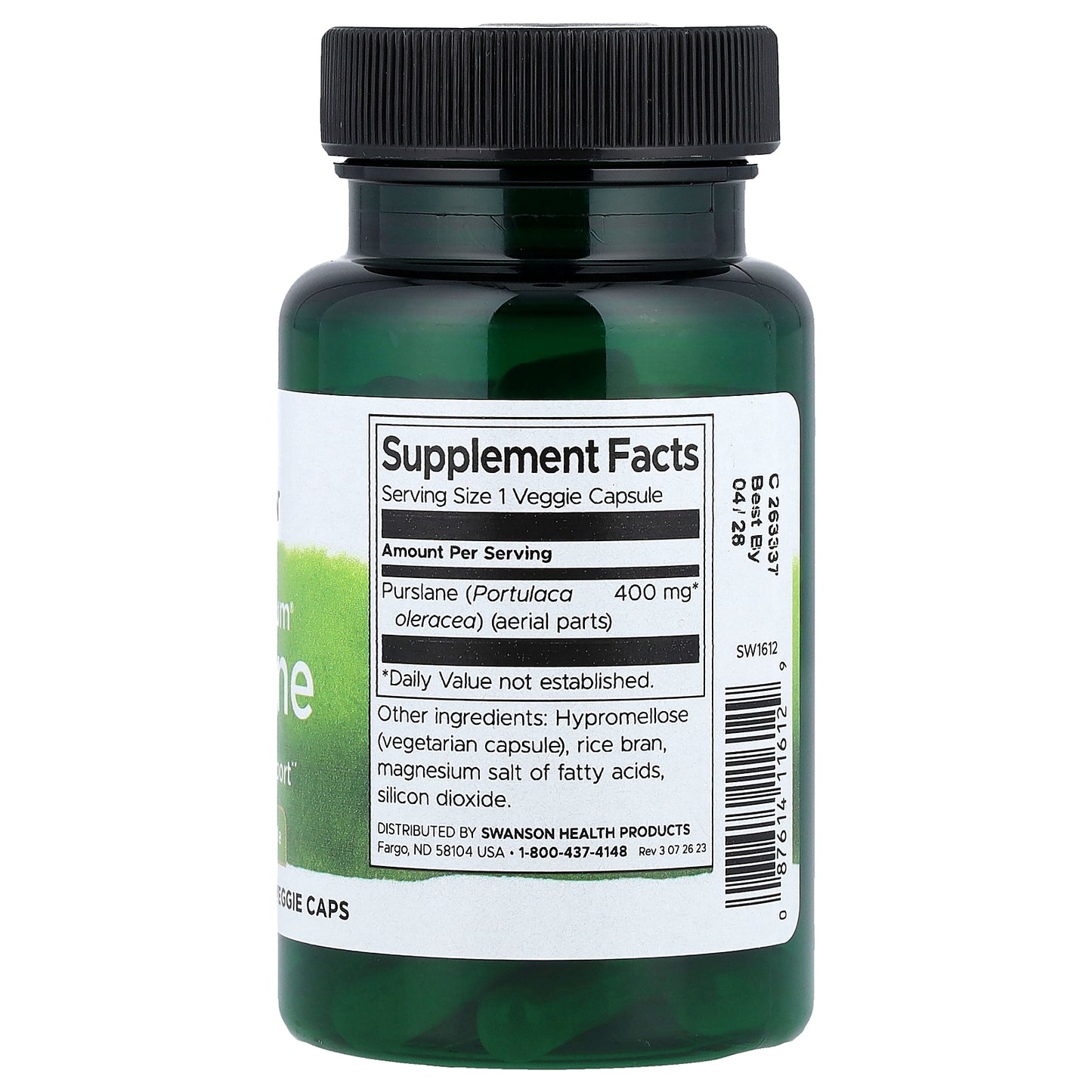 Swanson, Full Spectrum® Purslane, 400 mg, 60 Veggie Caps