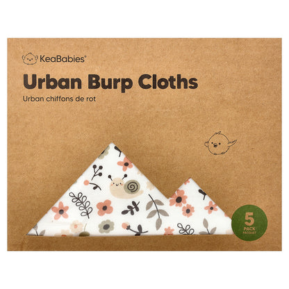 KeaBabies, Urban Burp Cloths, 5 Pack