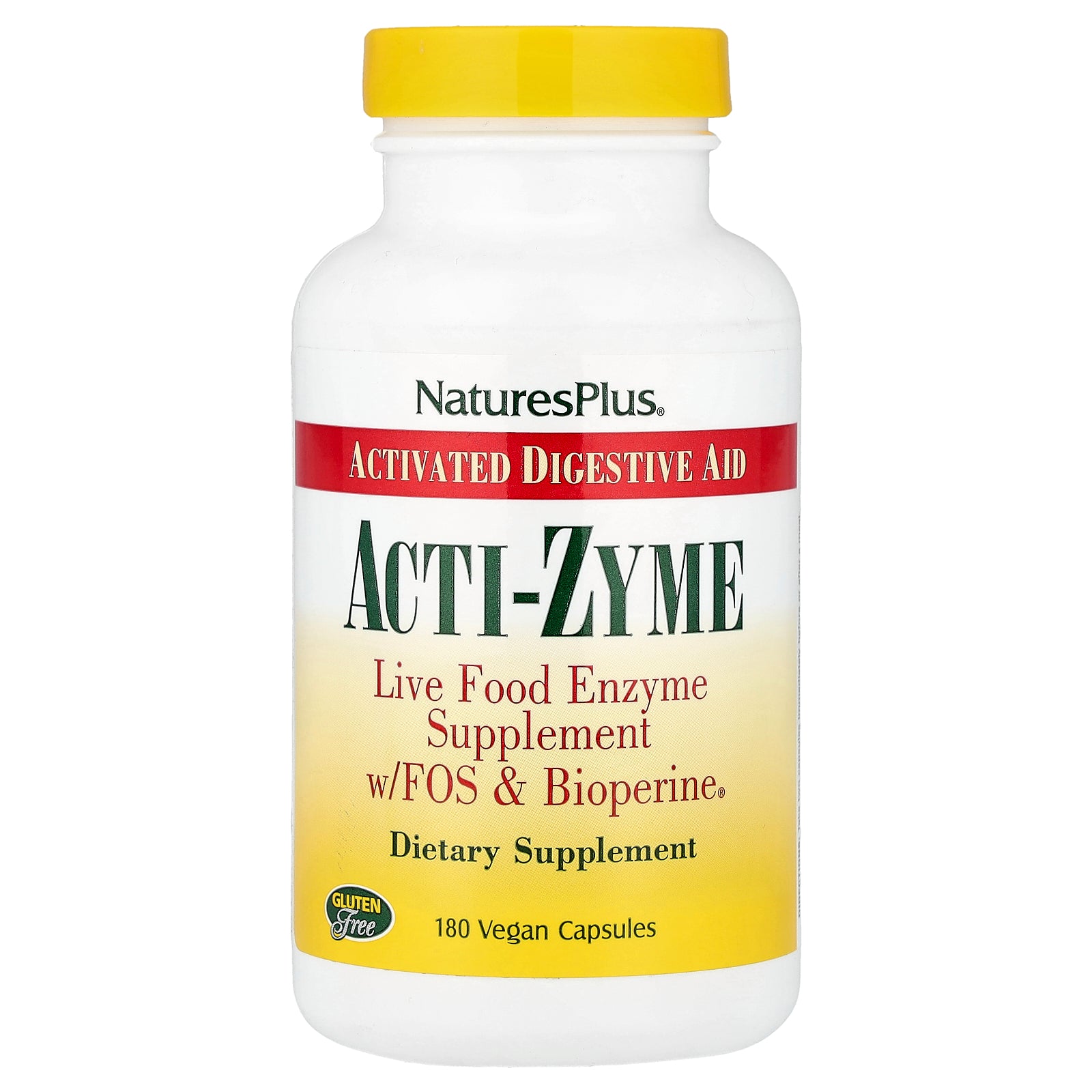NaturesPlus, Acti-Zyme, 180 Vegan Capsules