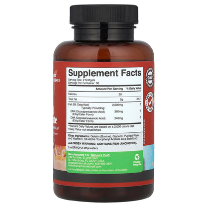 Nature's Craft, Fish Oil Concentrate, 60 Softgels