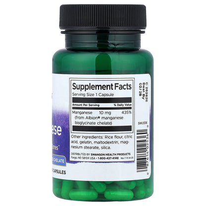 Swanson, Albion® Manganese, 10 mg, 180 Capsules