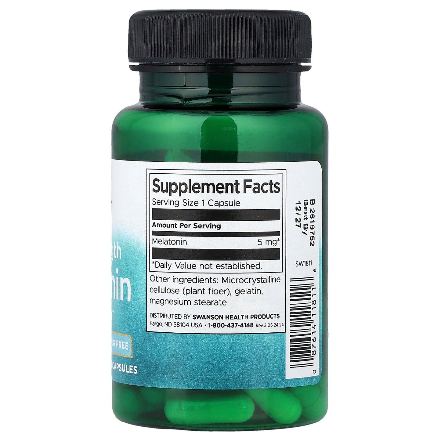 Swanson, Melatonin, 5 mg, 60 Capsules