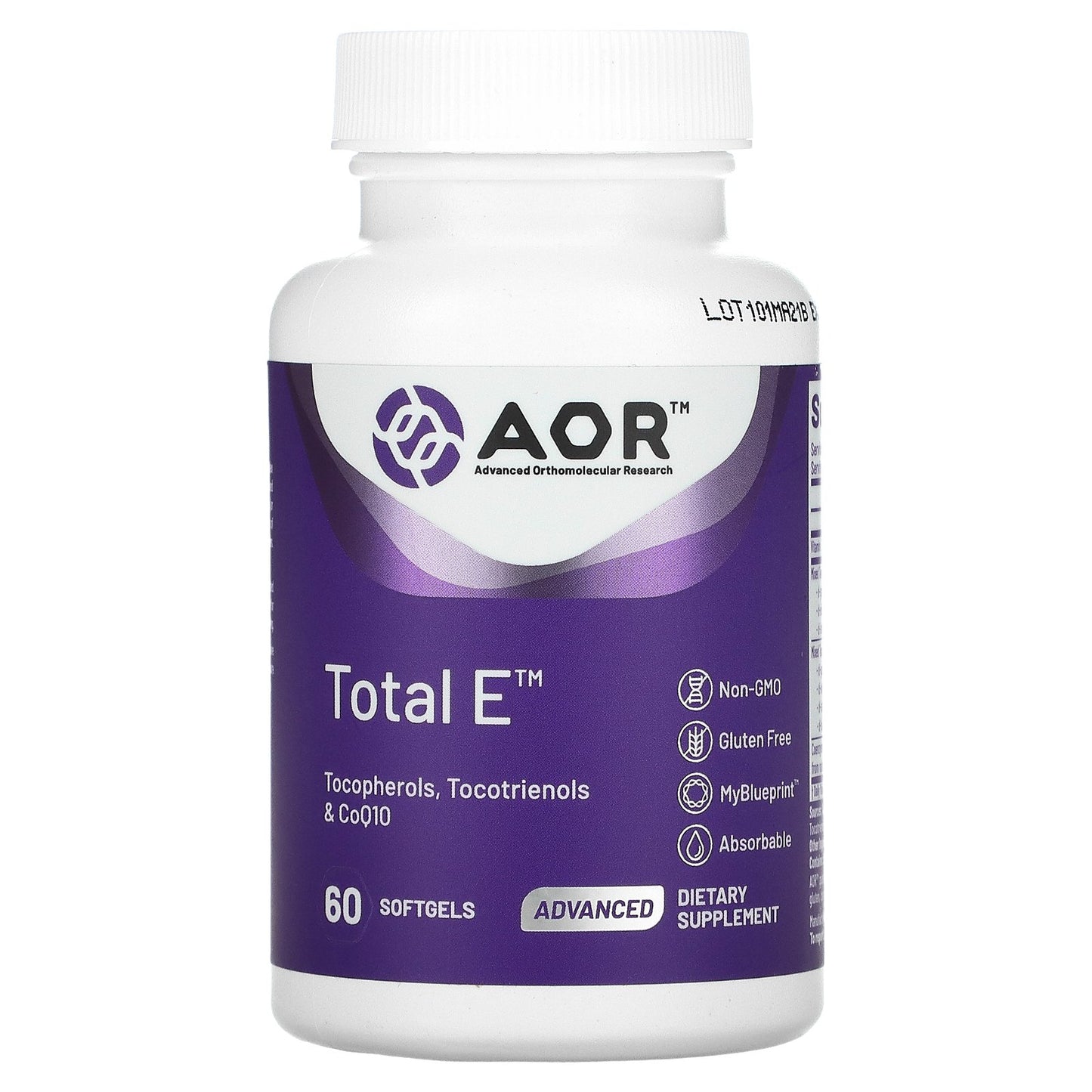 Advanced Orthomolecular Research AOR, Total E, 60 Softgels