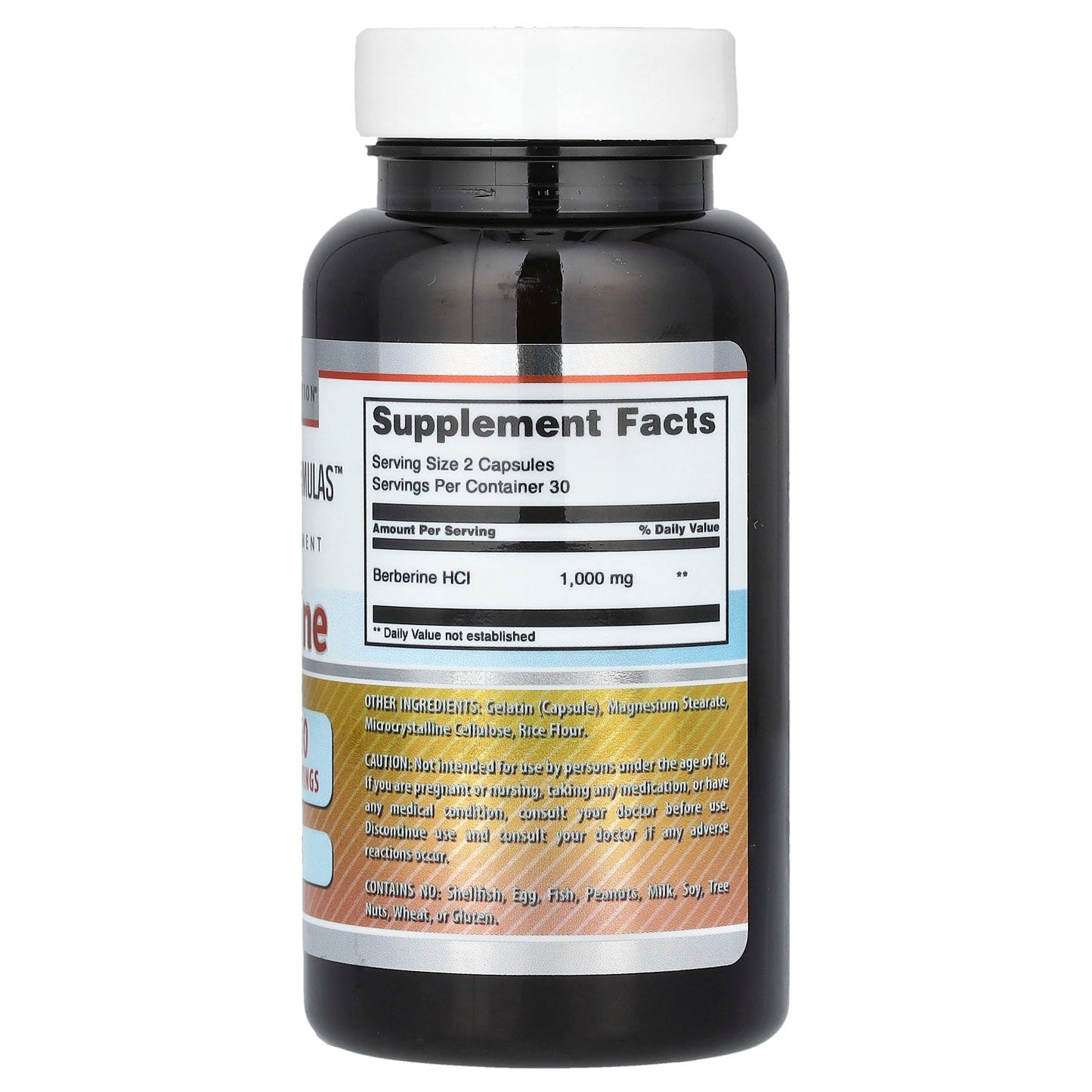 Amazing Nutrition, Berberine, 60 Capsules (500 mg per Capsule)