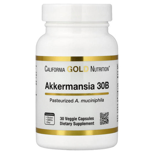 California Gold Nutrition, Akkermansia 30B, 30 Veggie Capsules (150 mg per Capsule)