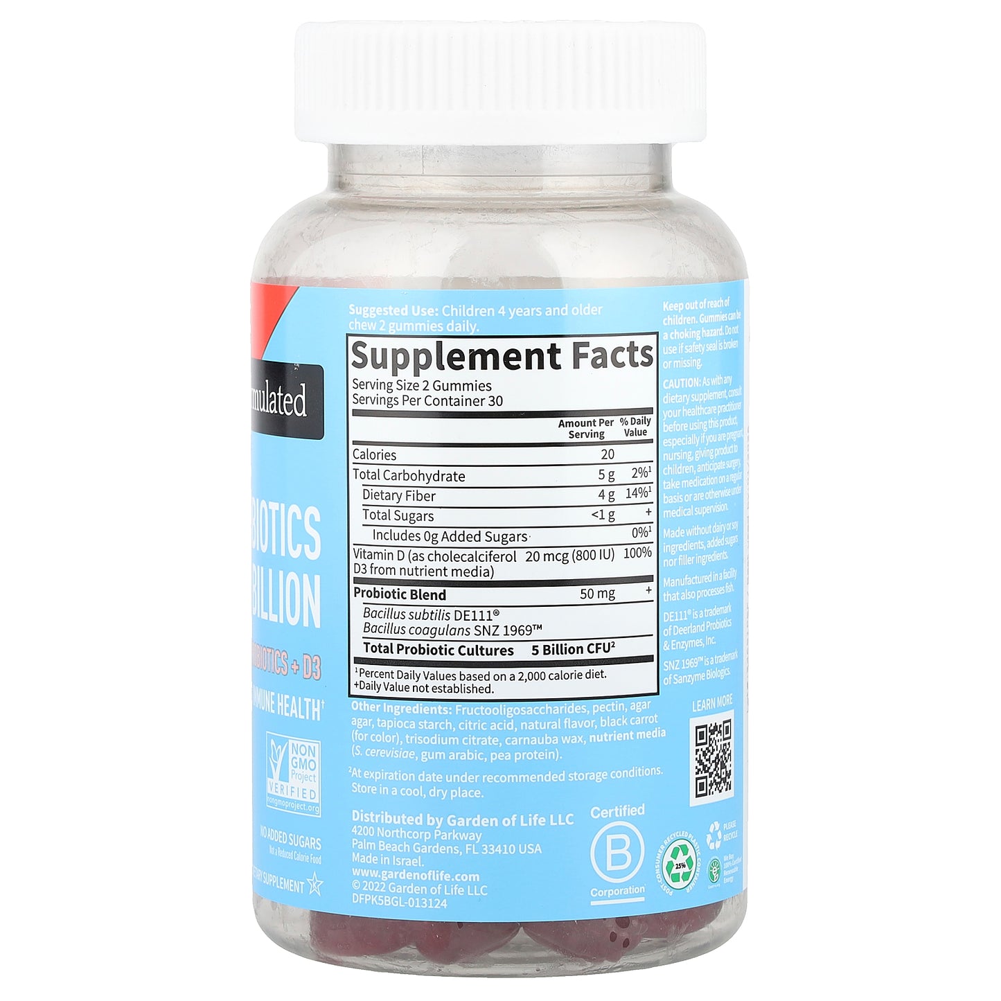 Garden of Life, Kids, Probiotics, Strawberry, 60 Gummies