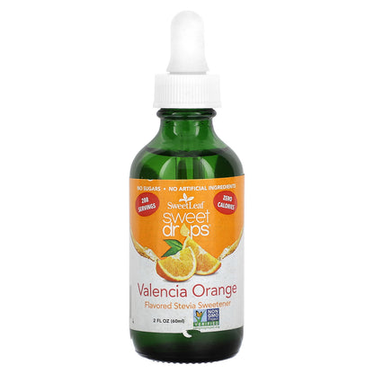 SweetLeaf Stevia, Sweet Drops, Valencia Orange, 2 fl oz (60 ml)