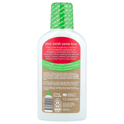 Hello, Kids Rinse, Fluoride Free + No Alcohol, Fresh Watermelon, 16 fl oz (473 ml)