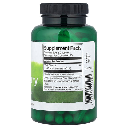 Swanson, Tart Cherry, 500 mg, 120 Capsules