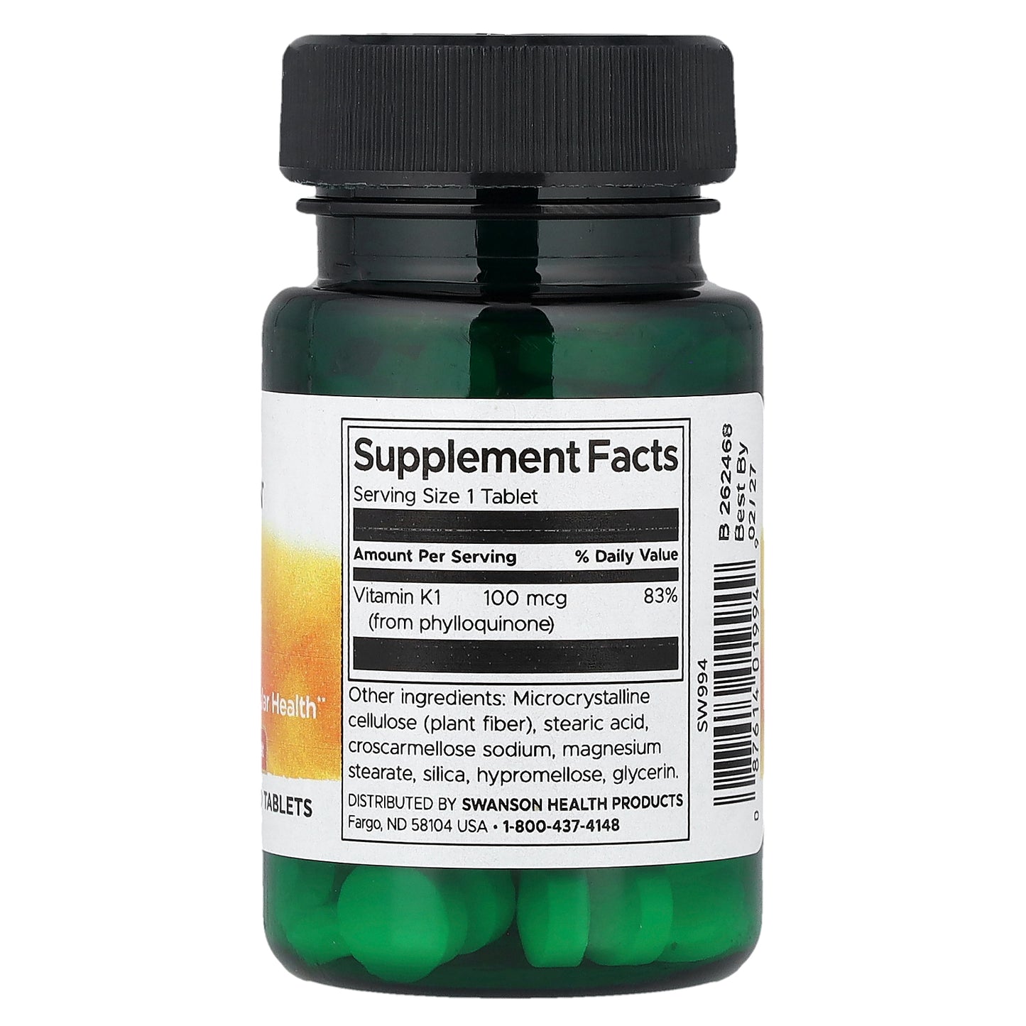 Swanson, Vitamin K1, 100 mcg, 100 Tablets