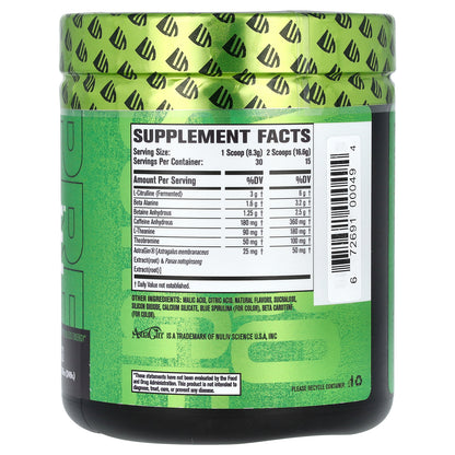 Jacked Factory, Nitro Surge, Pre-Workout, Green Apple, 8.78 oz (249 g)