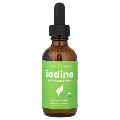 NutraChamps, Iodine Liquid Drops, Unflavored, 2 fl oz (60 ml)