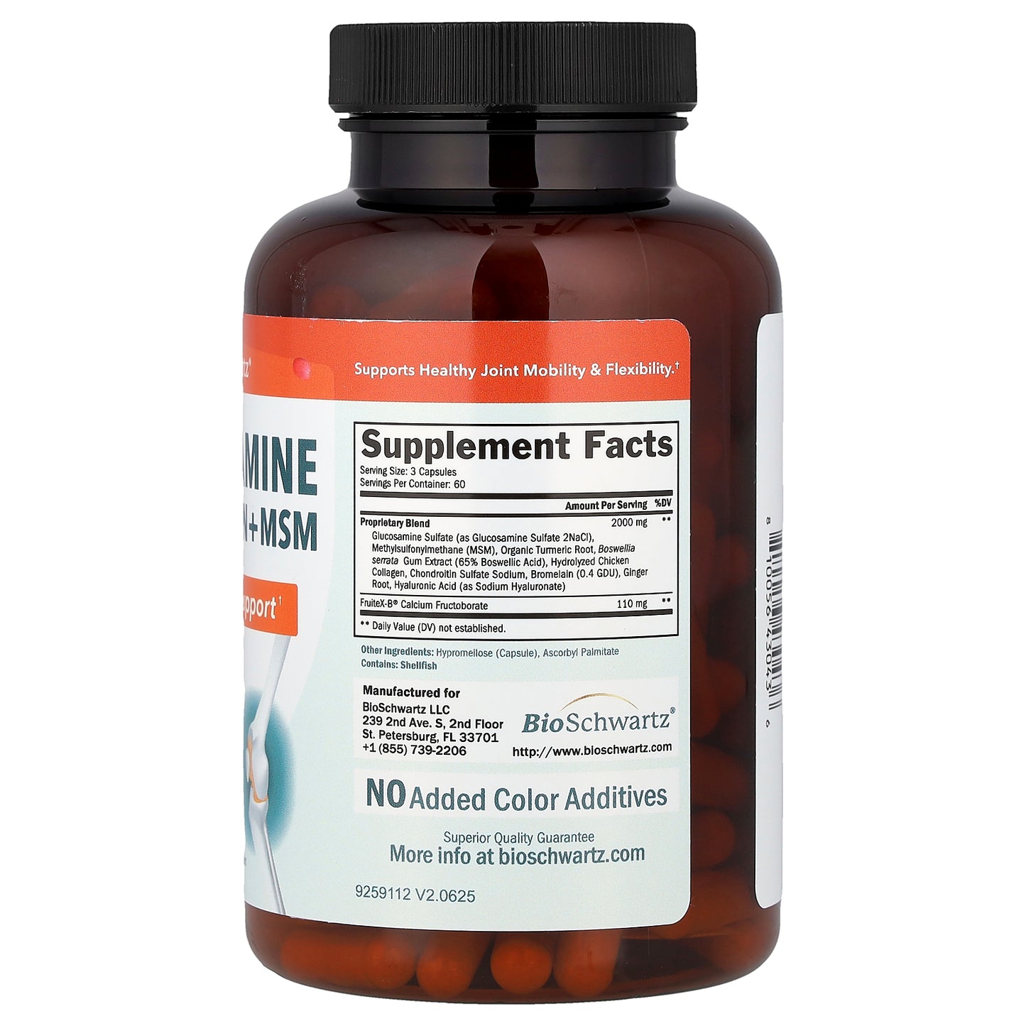 BioSchwartz, Glucosamine Chondroitin + MSM, 180 Capsules