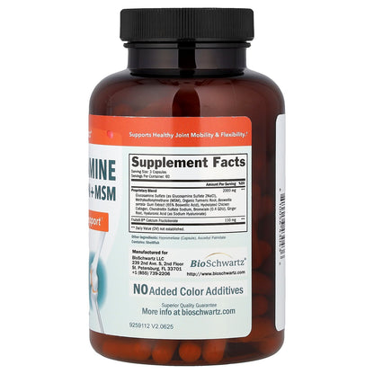BioSchwartz, Maximum Strength Glucosamine MSM + Chondroitin, 180 Capsules