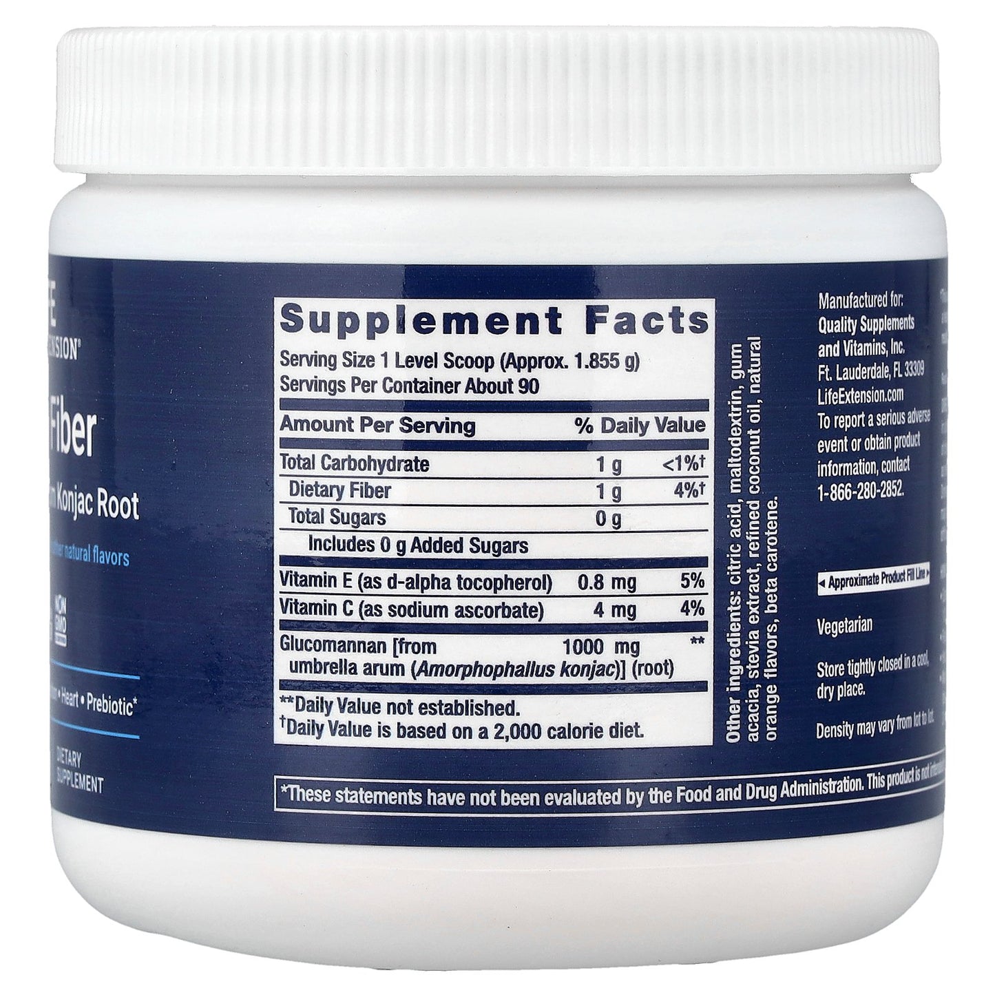 Life Extension, Easy Fiber, Natural Orange, 5.89 oz (167 g)