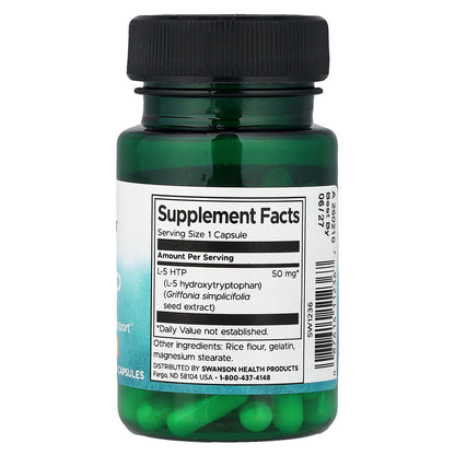Swanson, 5-HTP, 50 mg, 60 Capsules