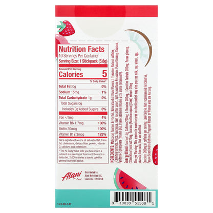 Alani Nu, Energy Sticks, Hawaiian Shaved Ice, 10 Stickpacks, 0.2 oz (5.8 g) Each