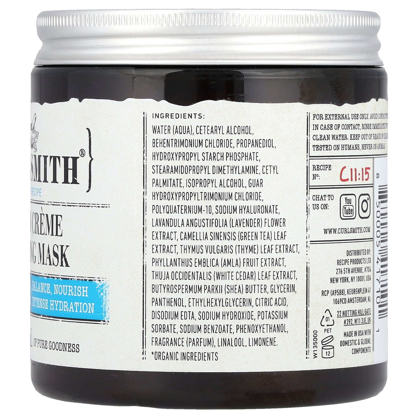 Curlsmith, Hydro Creme Soothing Mask, 8 fl oz (237 ml)