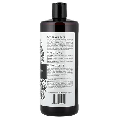 Dr. Jacobs Naturals, Plant-Based African Raw Black Soap Body Wash, 32 oz (946 ml)