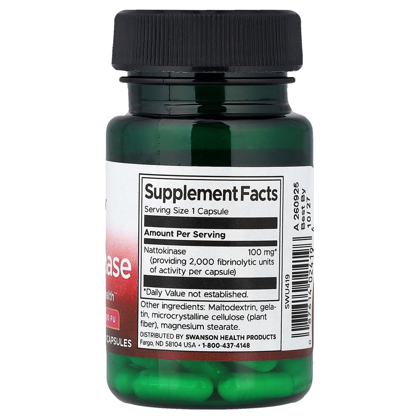 Swanson, Nattokinase, 100 mg , 30 Capsules