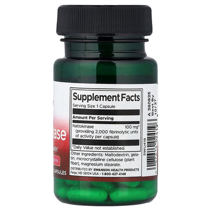 Swanson, Nattokinase, 100 mg , 30 Capsules