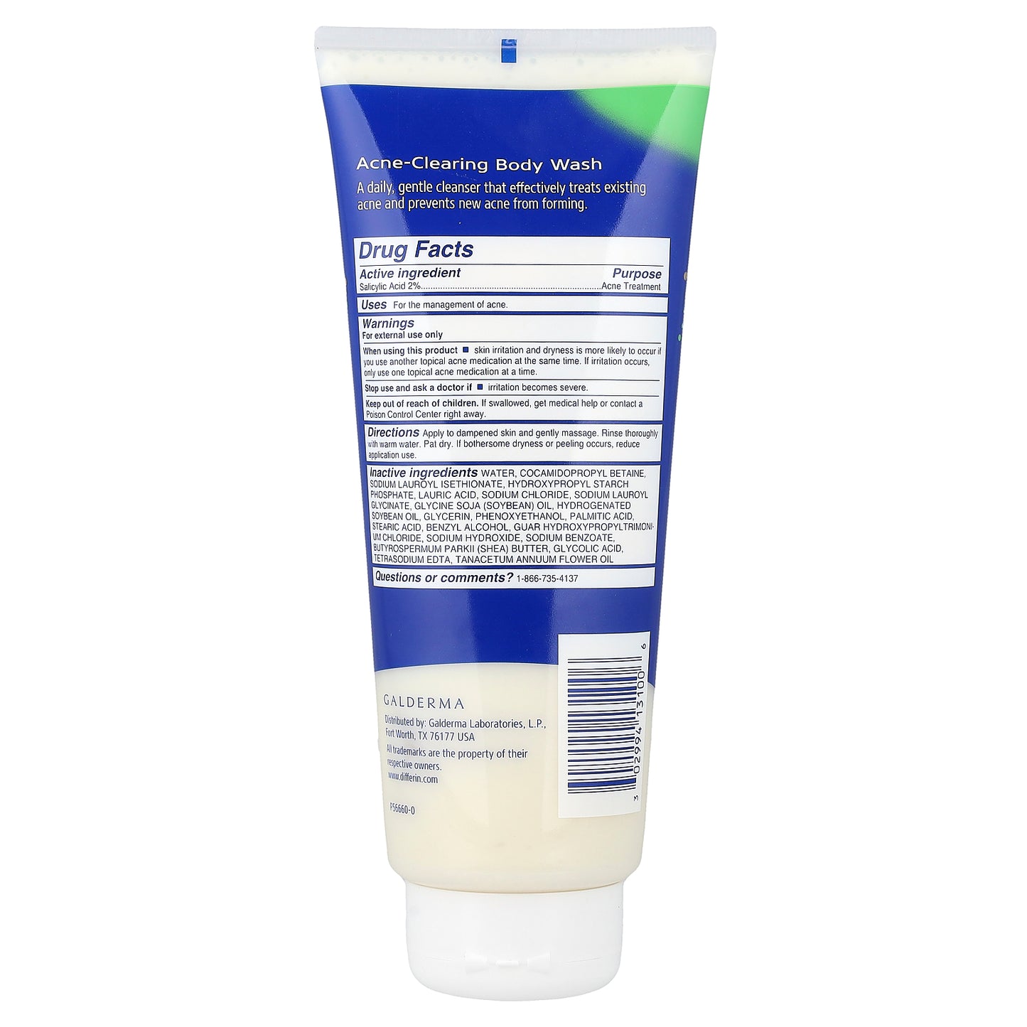 Differin, Acne-Clearing Body Wash, 10 fl oz (295 ml)