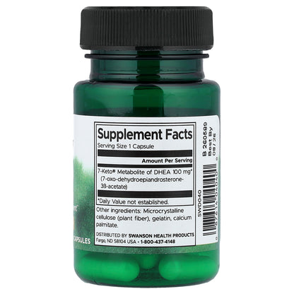 Swanson, 7-Keto® DHEA, 100 mg, 30 Capsules