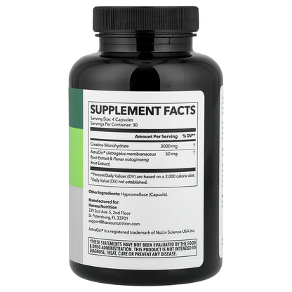 Havasu Nutrition, Creatine Monohydrate + Astragin®, 120 Capsules