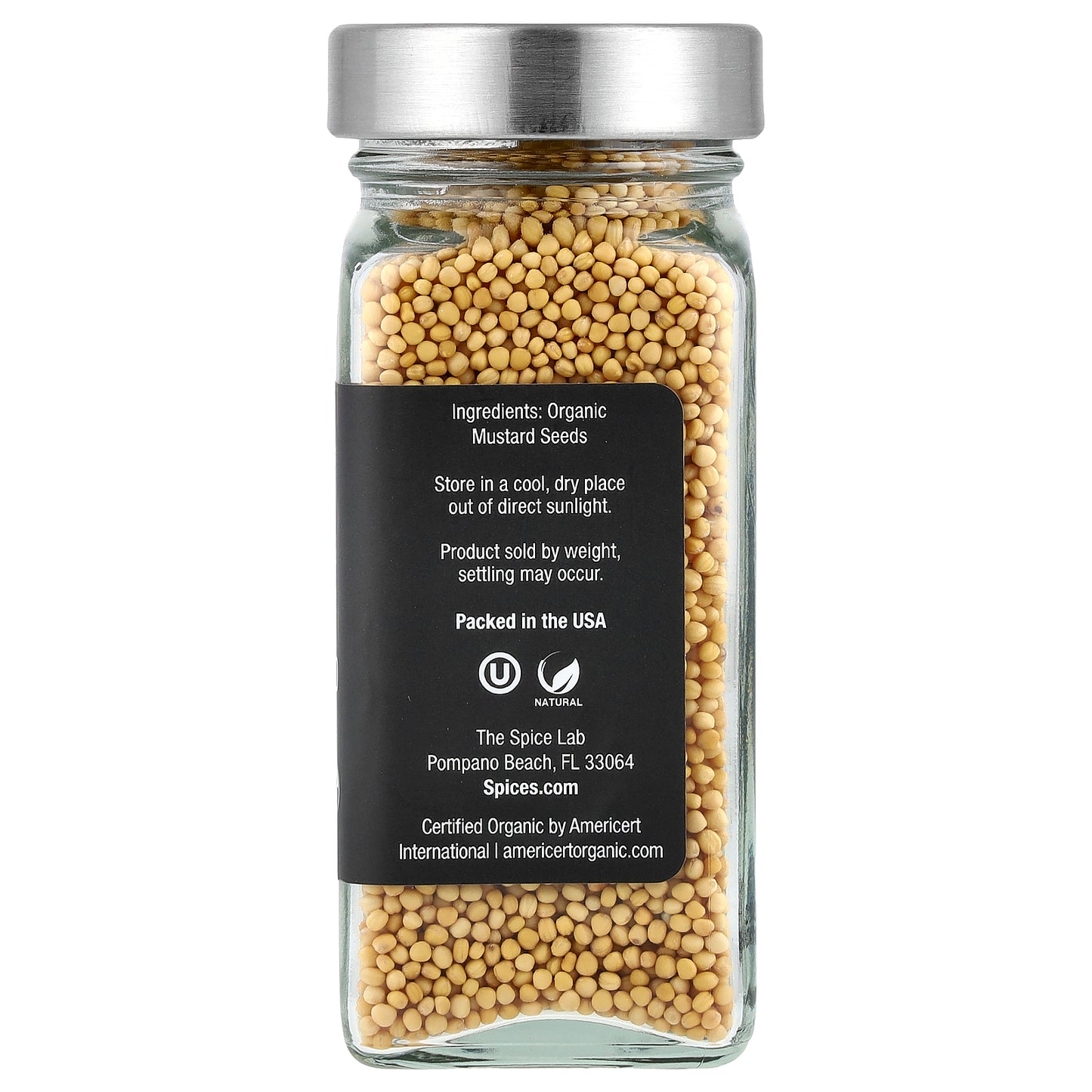 The Spice Lab, Organic Whole Mustard Seeds, 1.6 oz (45 g)