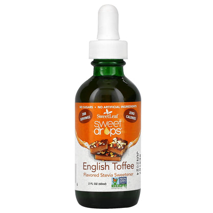 SweetLeaf Stevia, Sweet Drops, English Toffee, 2 fl oz (60 ml)
