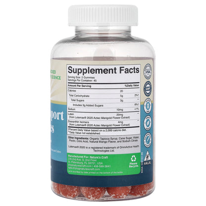 Nature's Craft, Vision Support Gummies, Mango, 90 Gummies