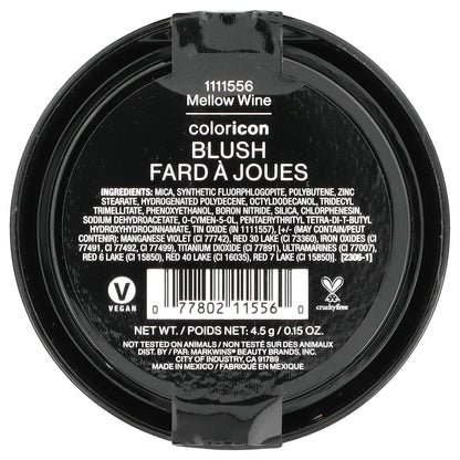 wet n wild, Color Icon, Blush, 111556 Mellow Wine, 0.15 oz (4.5 g)
