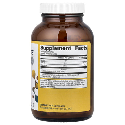 Metagenics, OmegaGenics®, Fish Oil EPA, 1,200 mg, 60 Softgels