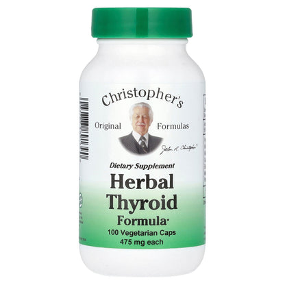 Christopher's Original Formulas, Herbal Thyroid Formula, 100 Vegetarian Caps