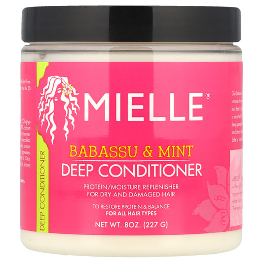 Mielle, Deep Conditioner, For All Hair Types, Babassu & Mint, 8 oz (227 g)