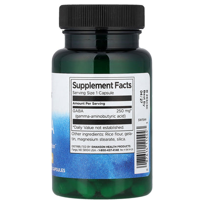 Swanson, Gaba, 250 mg, 60 Capsules