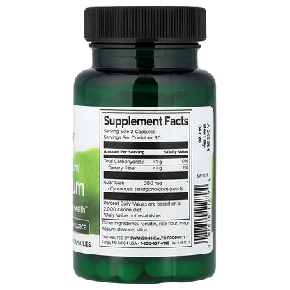 Swanson, Full Spectrum® Guar Gum, 400 mg, 60 Capsules