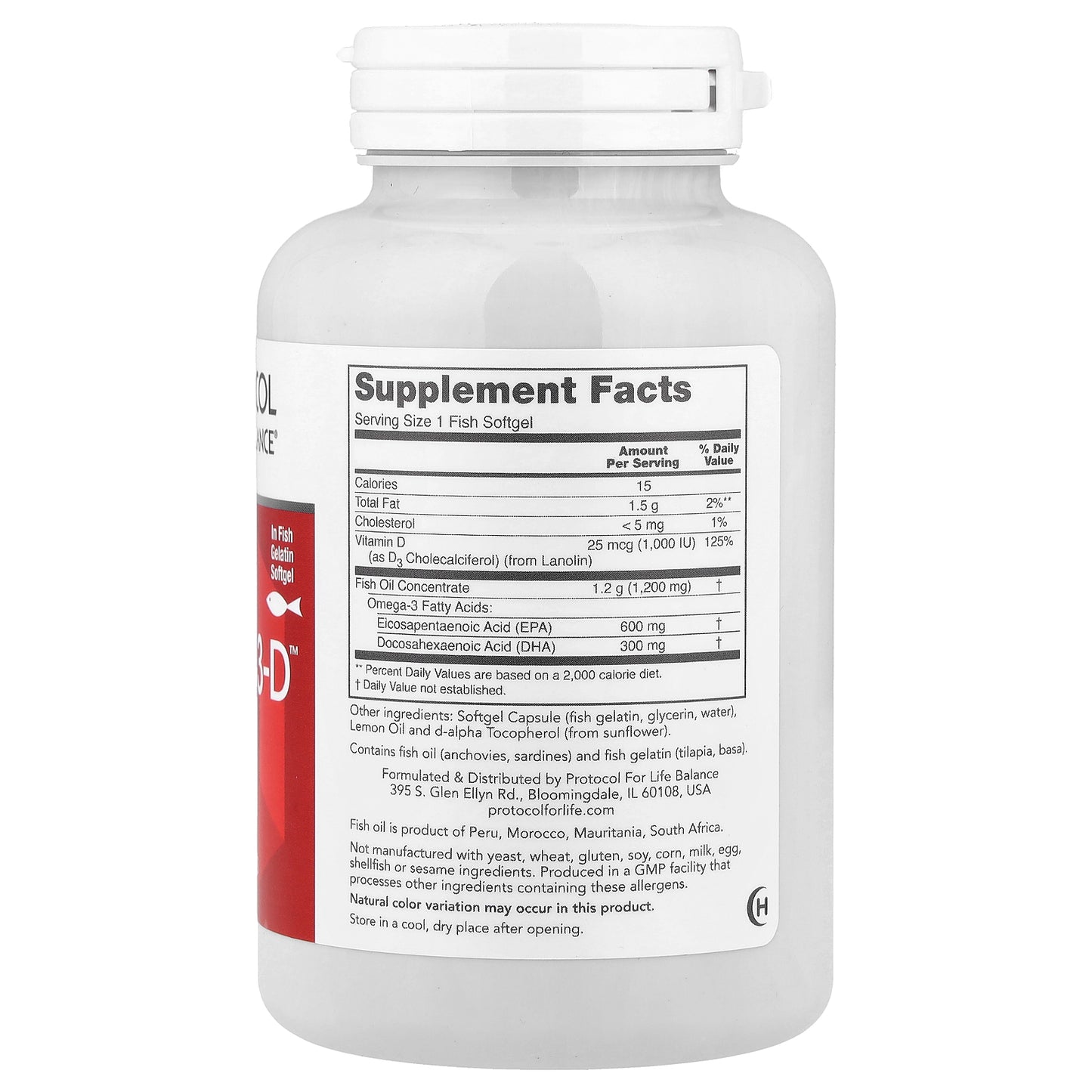 Protocol for Life Balance, Ultra Omega 3-D™, 90 Fish Softgels