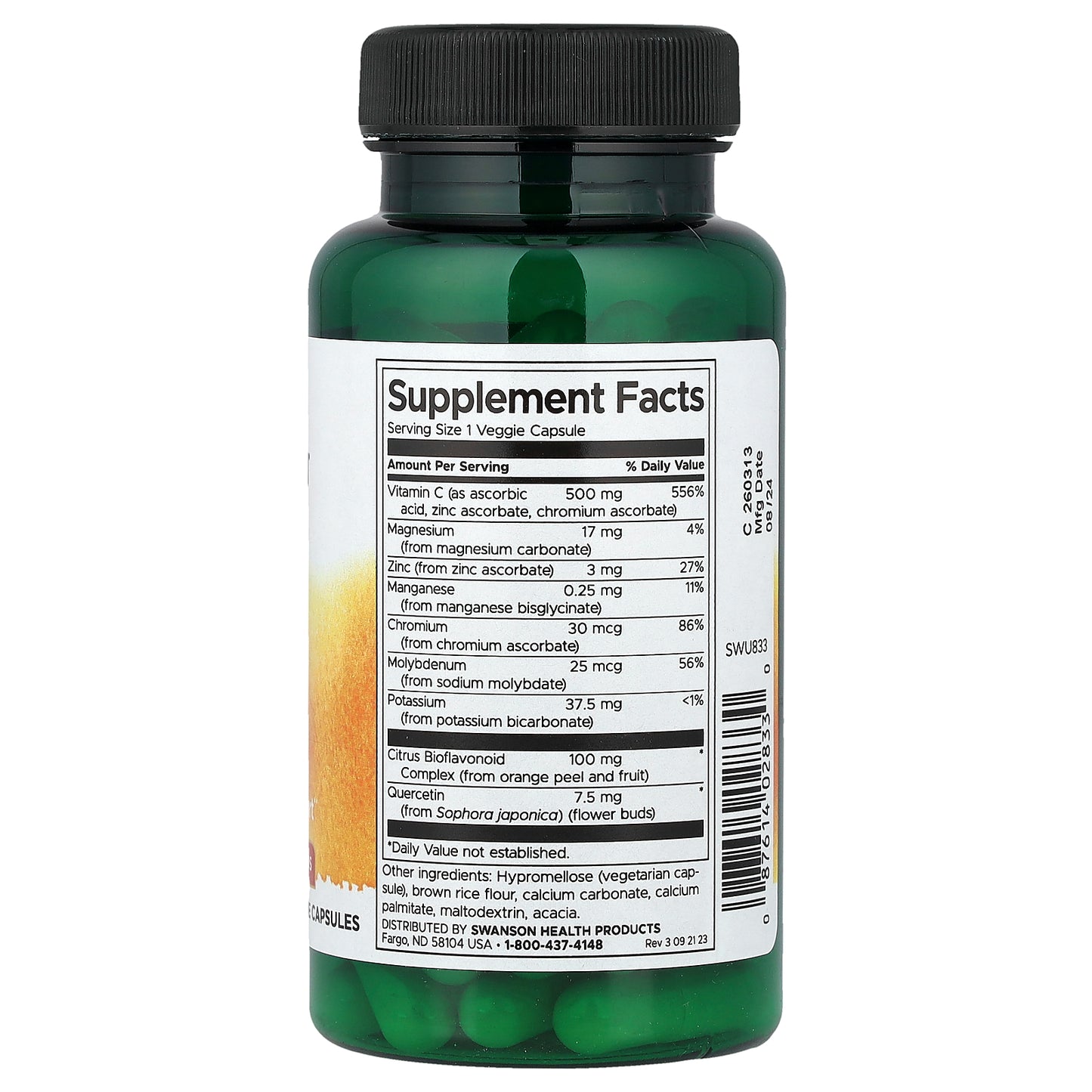 Swanson, Vitamin C Complex with Bioflavonoids, 60 Veggie Capsules