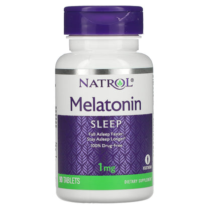 Natrol, Melatonin, 1 mg, 90 Tablets