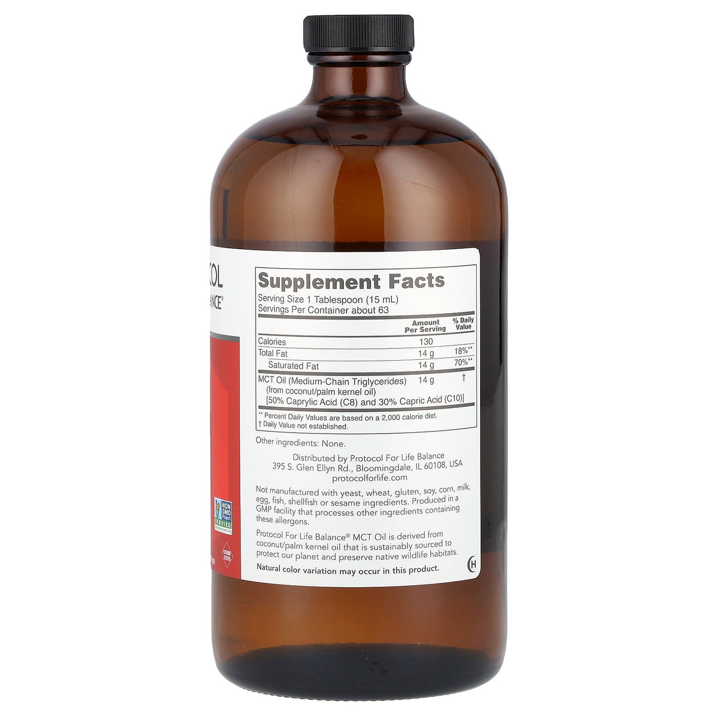 Protocol for Life Balance, Pure MCT Oil, 14 g, 32 fl oz (946 ml)