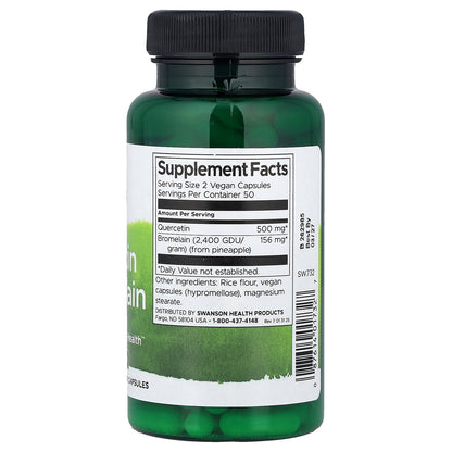Swanson, Quercetin & Bromelain, 100 Vegan Capsules