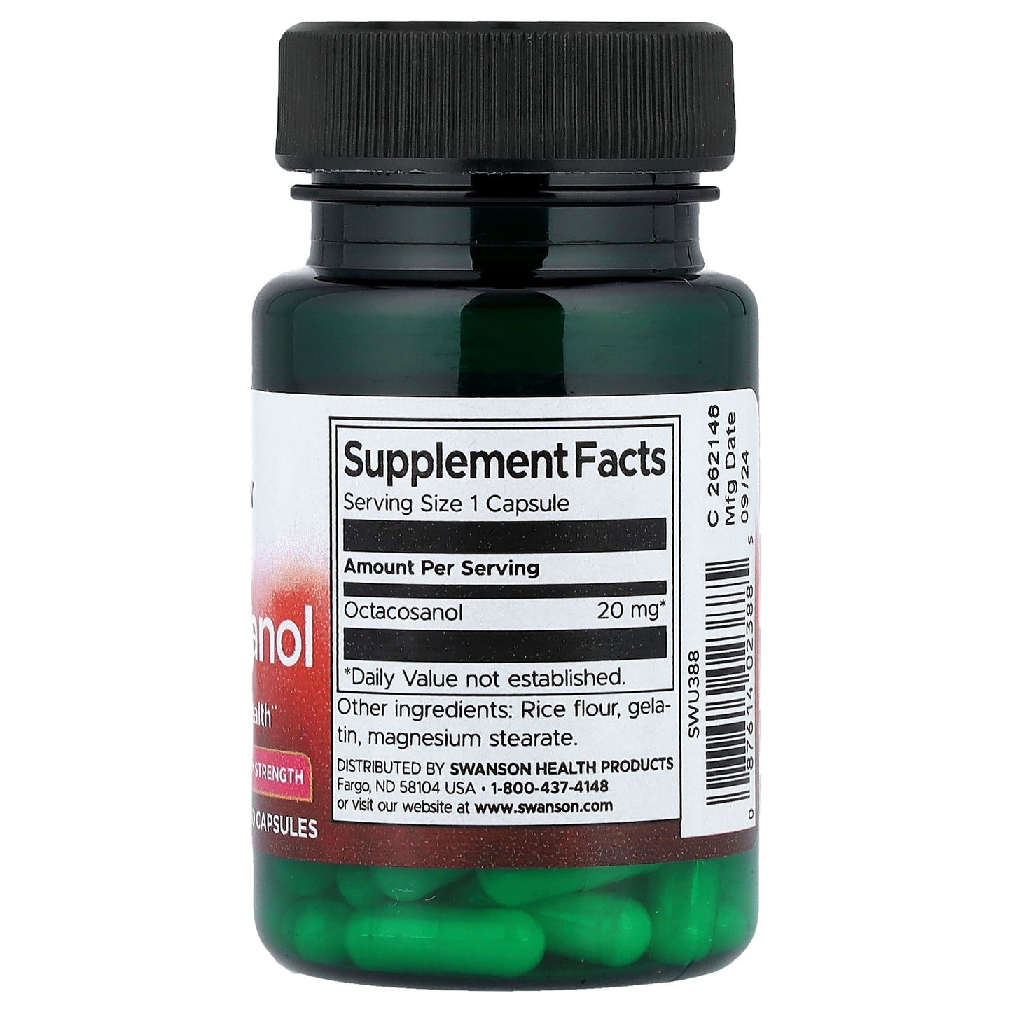 Swanson, Octacosanol, 20 mg, 30 Capsules