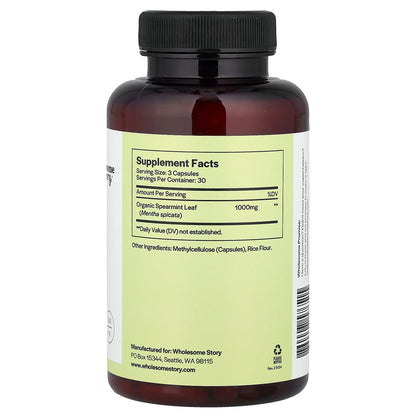 Wholesome Story, Spearmint, 90 Vegetarian Capsules (333 mg per Capsule)
