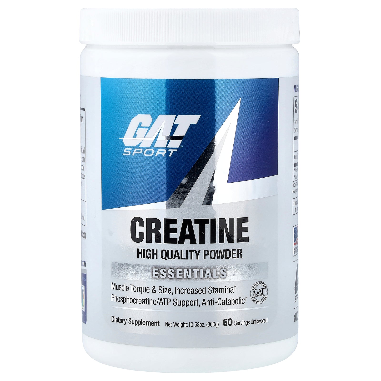 GAT, Creatine, Unflavored, 10.58 oz (300 g)