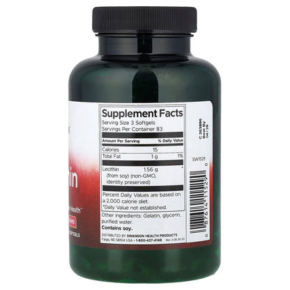 Swanson, Lecithin, 520 mg, 250 Softgels