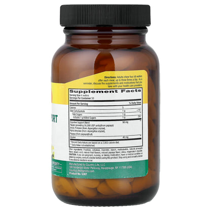 Country Life, Papaya Digestive Support, Pineapple Papaya, 200 Chewable Wafers