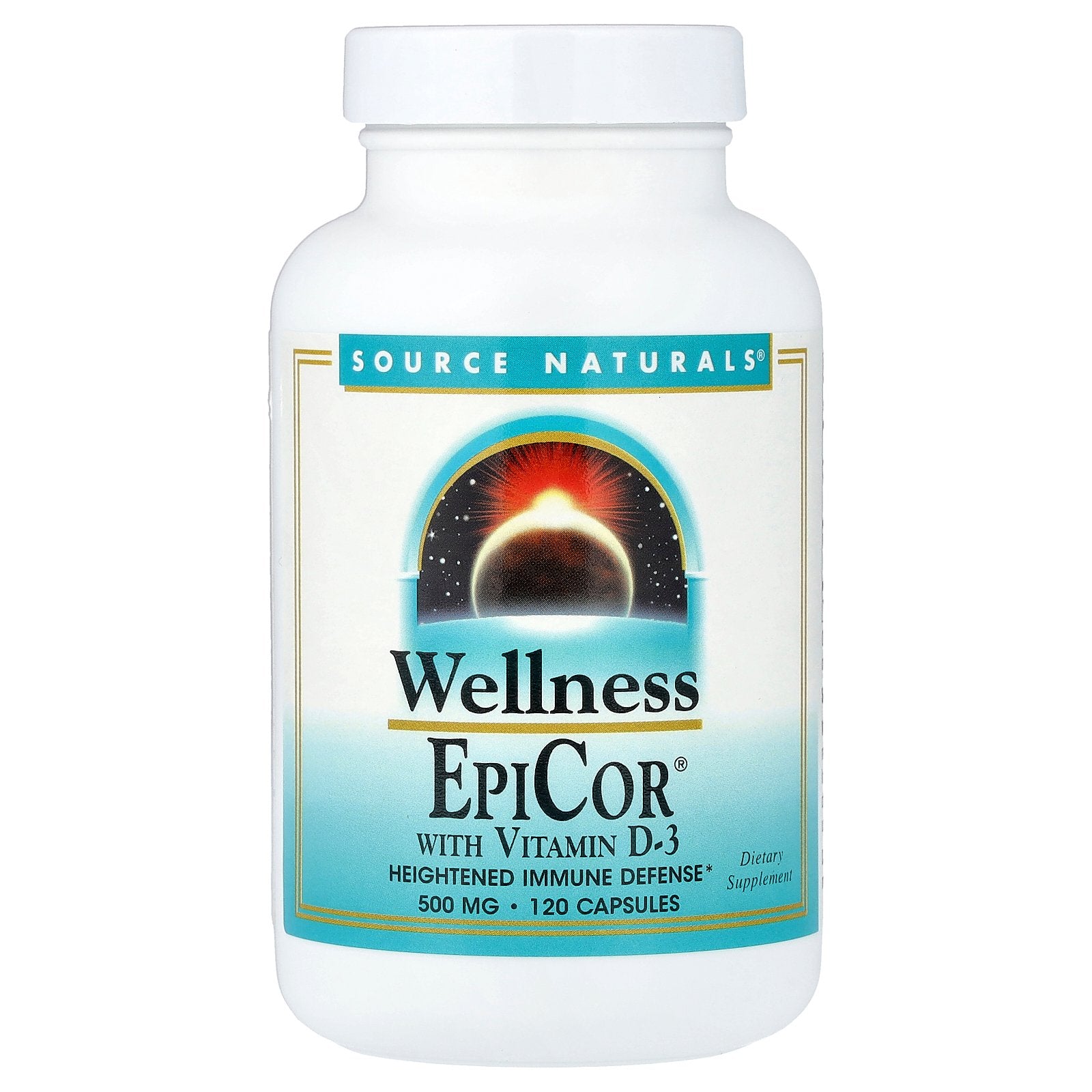 Source Naturals, EpiCor® with Vitamin D-3, 500 mg , 120 Capsules