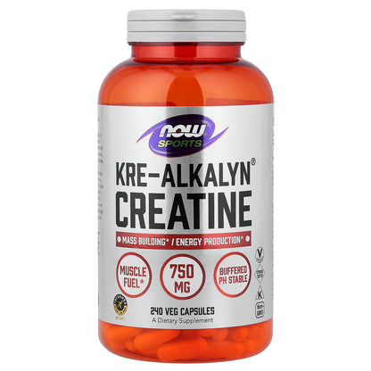 NOW Foods, Sports, Kre-Alkalyn® Creatine, 240 Veg Capsules (0.75 g per Capsule)
