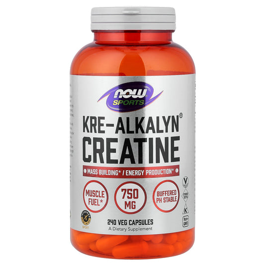 NOW Foods, Sports, Kre-Alkalyn® Creatine, 240 Veg Capsules (0.75 g per Capsule)